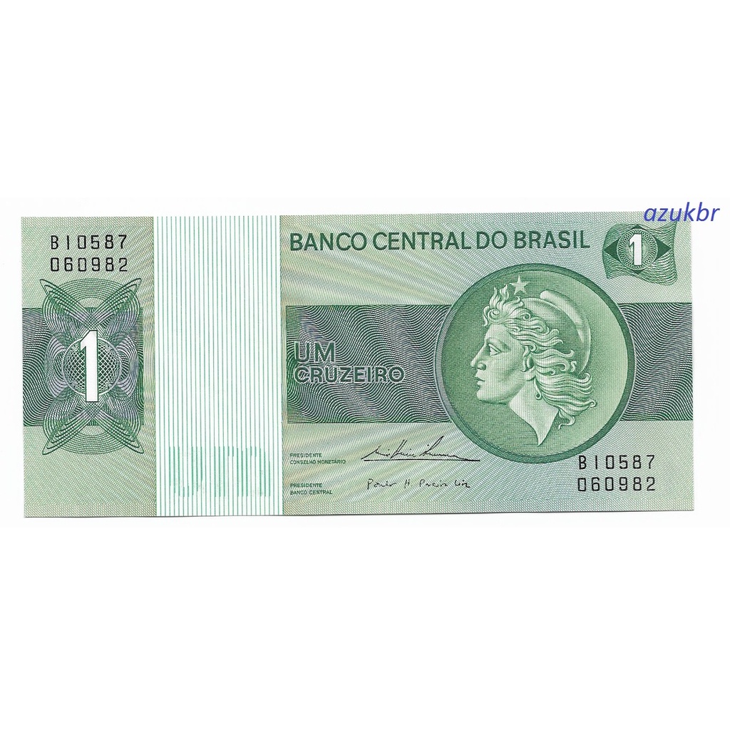 * CÉDULA BRASIL C131 FE - 1 CRUZEIRO SIMONSEN/LIRA ANO 1975 *