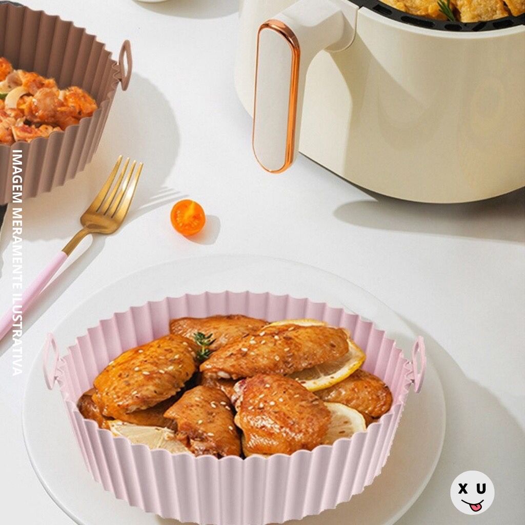 Tapete Air Fryer Anti-Aderente De Silicone Para Air Fryers