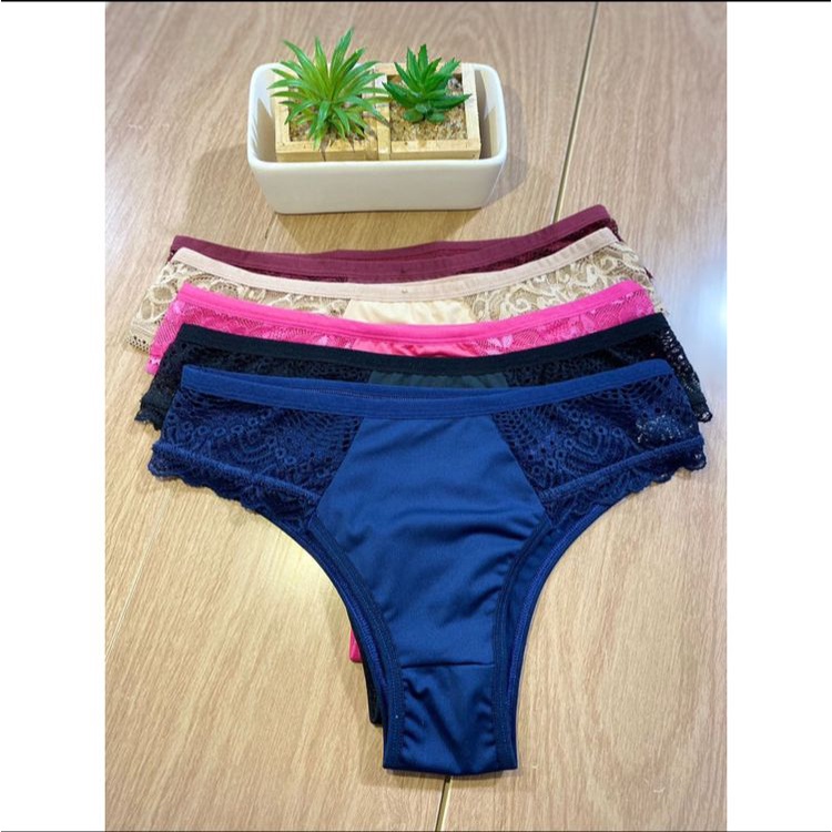 Kit c/10 unidades Tanga Cris com Renda Lateral Ótimo para Revenda em Oferta na Shopee