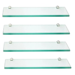 Prateleira de vidro decorativa 40 x 15 kit com 4 unidades