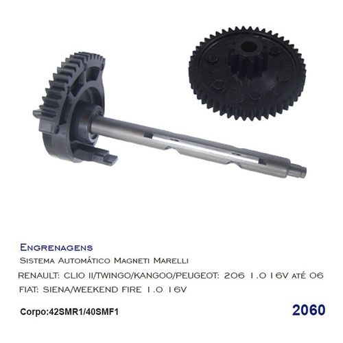 Kit de Engrenagem de Reparo do Corpo de Borboleta TBI Renault Clio II, Twingo, Kangoo Peugeot 206 1.0 16V Fiat Siena e Palio Fire 1.0 e 1.3 16V 42SMR1 40SMF1 7701051585 DSC2060