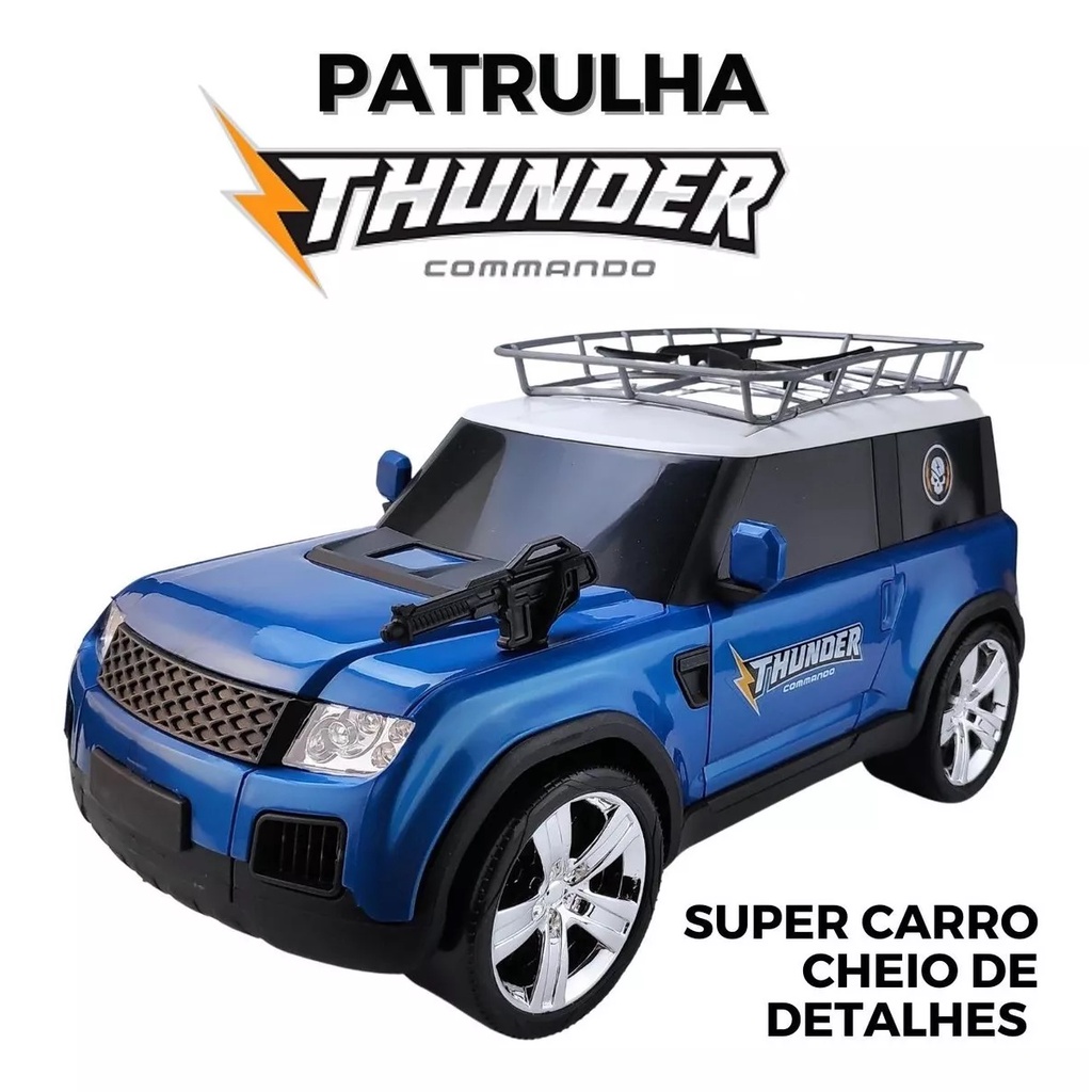 Carrinho Brinquedo Esquadrão Suv Off-road Comando Thunder Patrulha Brinquedo