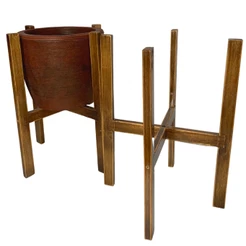 Suporte Tripé de Madeira 54cm p/ Vasos de Plantas Decoração