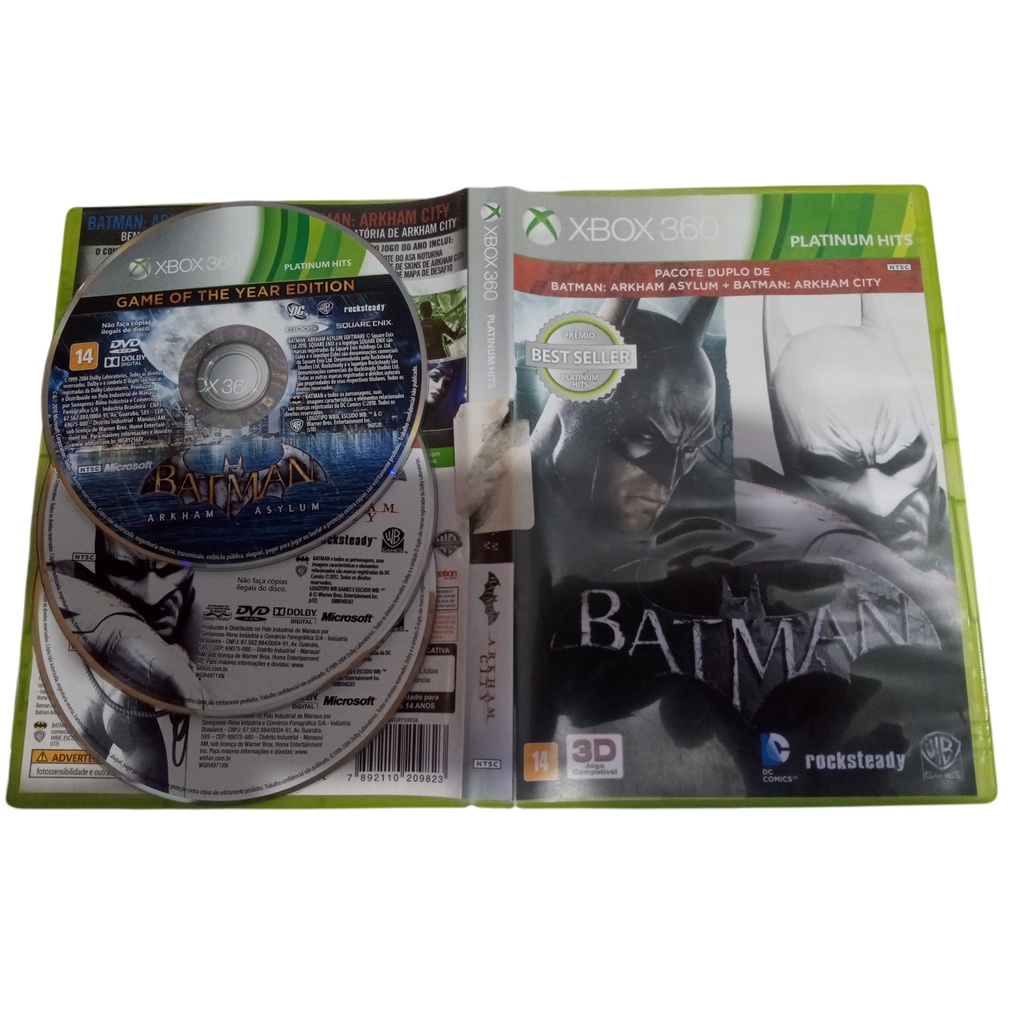 Batman: arkham asylum game of the year edition - xbox 360 em Promoção na  Americanas