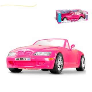 Carrinho de boneca carro de brinquedo com dois lugares carrinho com rodinhas que giram carro esportivo sem capota tipo carrinho da barbie