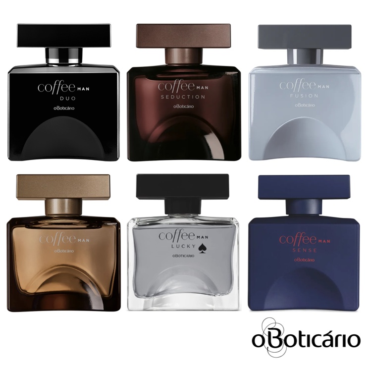 Coffee Man Colônia 100ml (o Boticário): Clássico, Duo, Lucky, Seduction, Sense, Addictive ou Fusion (Perfume Masculino)