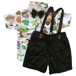 ROUPA SAFARI BRANCO tematica de suspensorio do Safari conjunto completo