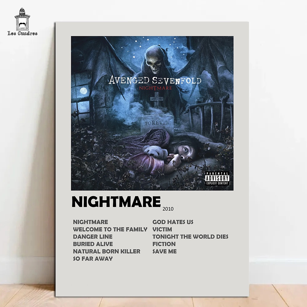 Quadro Placa Decorativa Avenged Sevenfold Nightmare em MDF 28x20cm em Oferta na Shopee