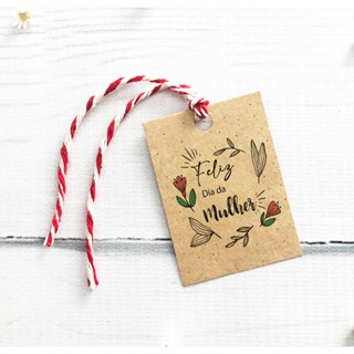 Tag Kraft Dia da Mulher - Dia Internacional da Mulher - Tag de Agradecimento