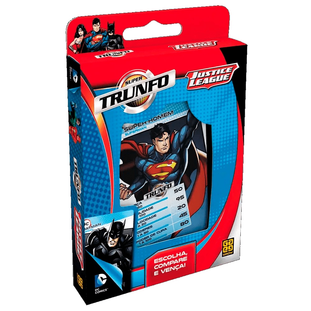 Jogo Interativo Super Trunfo Liga da Justiça - Grow 3350 em Oferta na Shopee