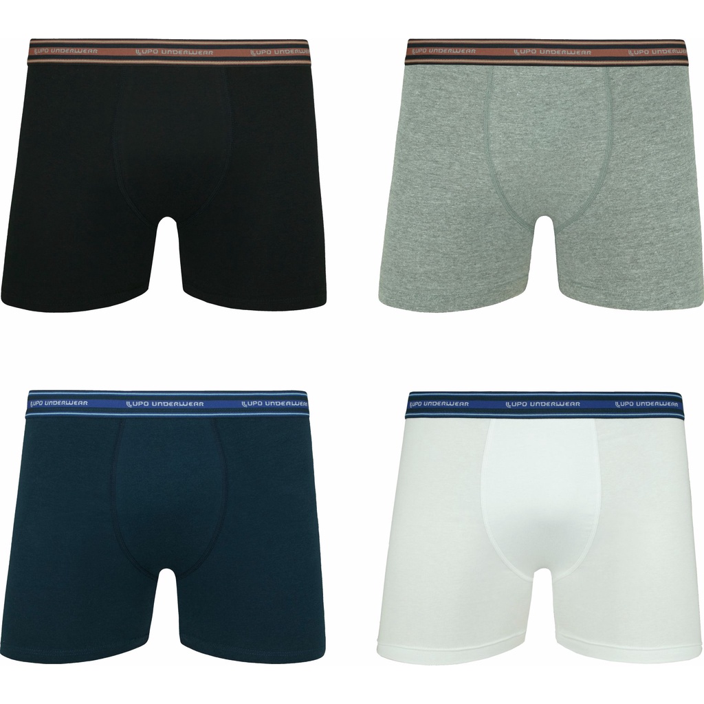 Kit 4 Cuecas Boxer Box Lupo Em Algodão Masculina Cotton Original com Nota Fiscal