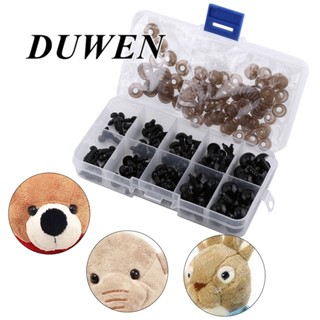 DUWEN 100 Pcs 6-12mm Artesanato De Plástico Preto Olhos De Segurança Para Amigurumi Teddy Bear Brinquedo Macio Boneca Animal DIY Acessórios