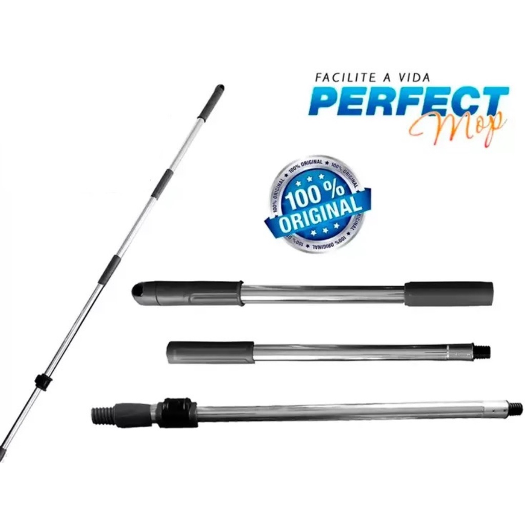 Cabo para Mop Giratório 1,60m Perfect Pro 360 Move Esfregão em Aço Inox 972375