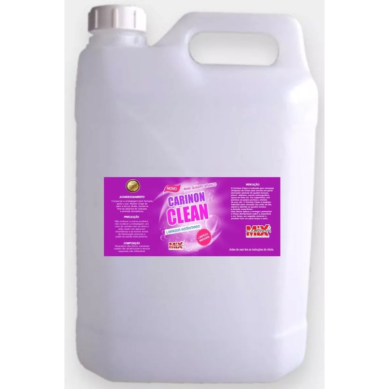 Limpador Especial Para Quadro Branco Escolar Carinon Clean 5 Litros - Limpador de caneta tinteiro em Oferta na Shopee