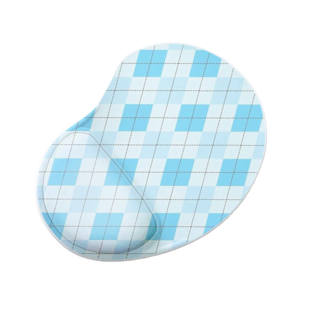 Mouse Pad Ergonomico Gota Camisa Xadrez Azul