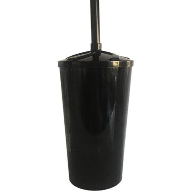Copo Twister Preto Leitoso Com Tampa e Canudo