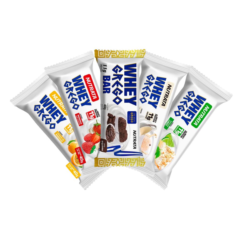 Barra de Proteína Whey Grego Bar Nutrata Sabores 40g