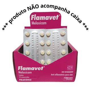 Flamavet Meloxicam 2 mg Anti-inflamatório para Cães - Cartela com 10 Comprimidos