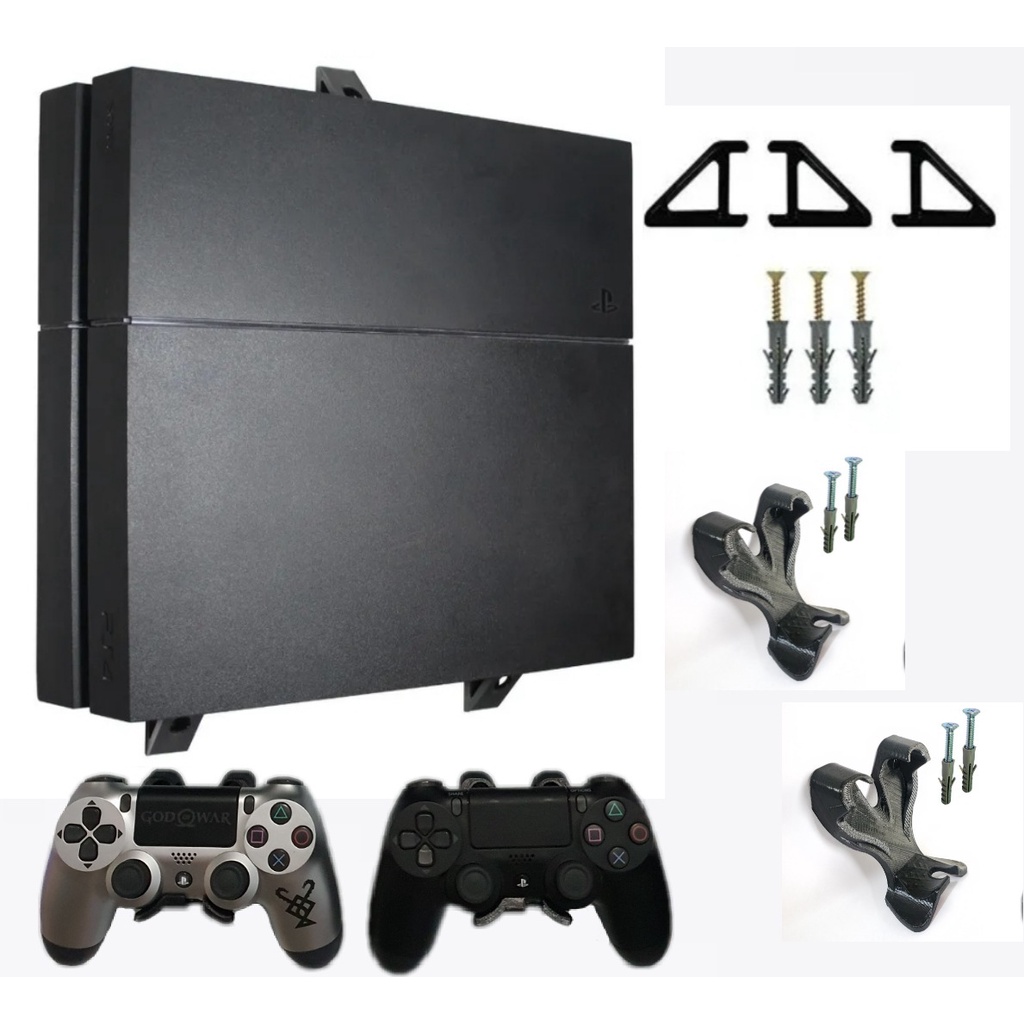 Suporte Parede Playstation 4 Fat (console+ 2 Controles)