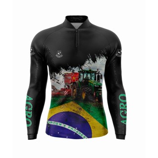 Camisa Camiseta agro agricultura trator Prot Uv50+ Dry GLL-03preta