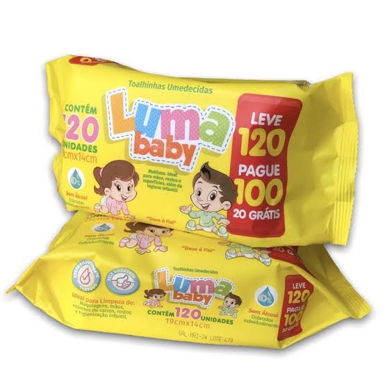 Lenço Umedecidas Luma Baby Toalhinhas - Leve 120 Pague 100