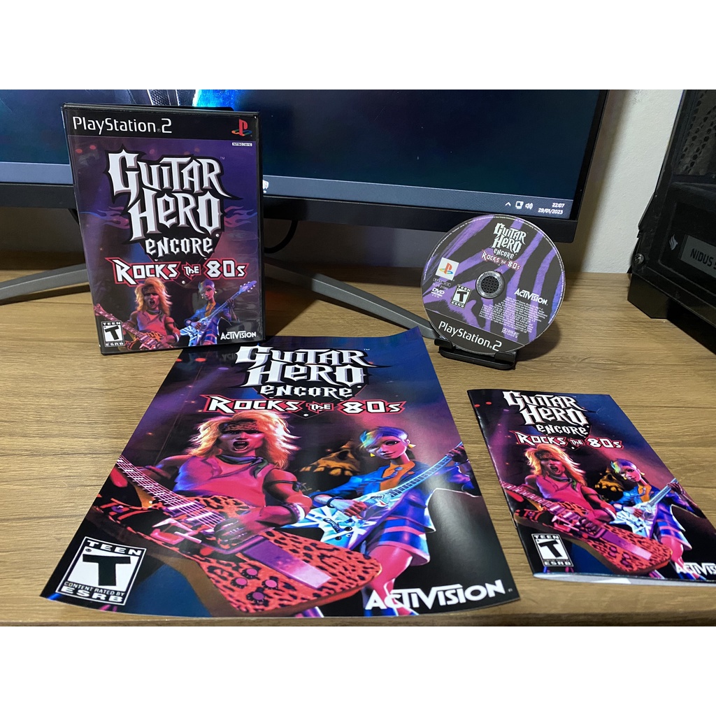 Guitar Hero Encore Rocks the 80s  com Pôster/Manual para PS2