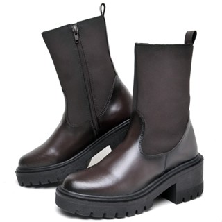 Bota Coturno Dubuy Feminina Salto Tratorado Marrom Kati 1200FG