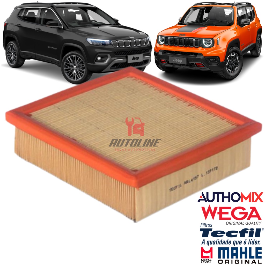 Filtro de Ar do Motor Jeep Renegade Compass 2015 2016 2017 2018 2019 ...