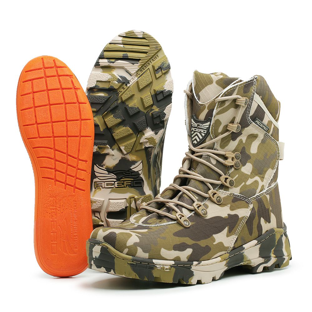 BOTA ACERO MULTICAM VERDE CAMUFLADA