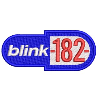 Patch Bordado Banda Blink 182 Vermelho (Rock, Metal, Gótico).