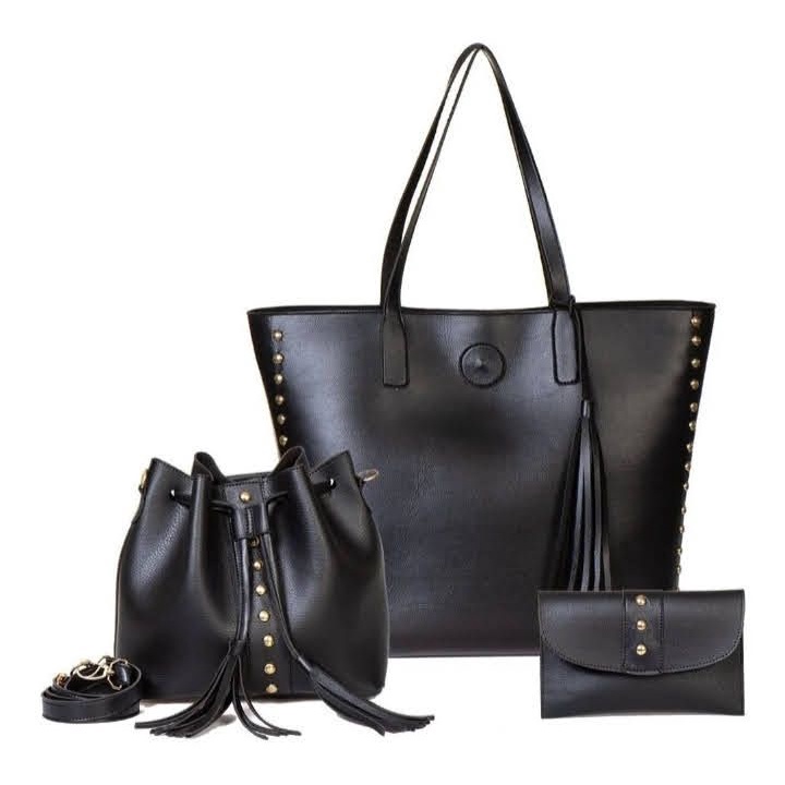 Bolsa Feminina Três Peças Ombro sacola grande