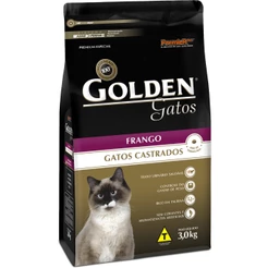 Ração Golden Gato Castrado Frango e Arroz 3 kg