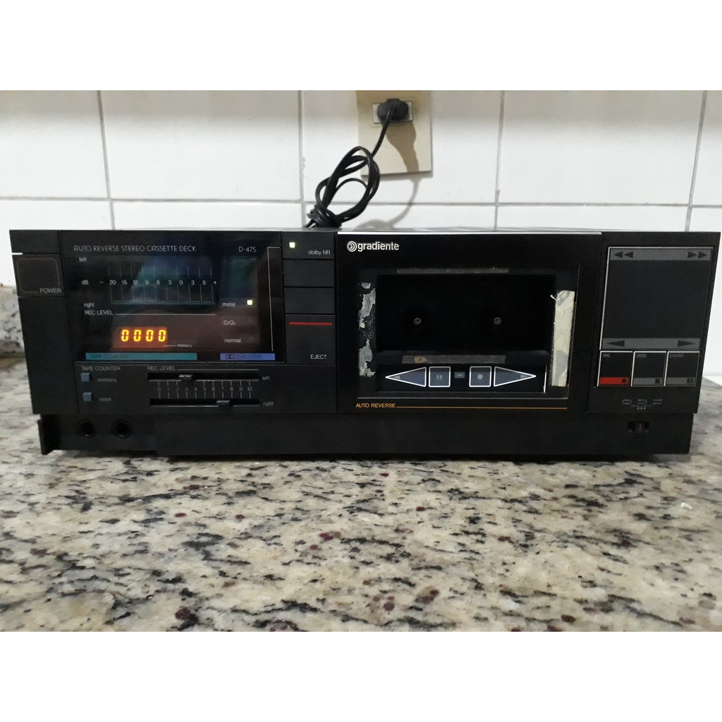 TAPE DECK GRADIENTE D-475 COM DEFEITO LEIA DESCRICÃO USADO