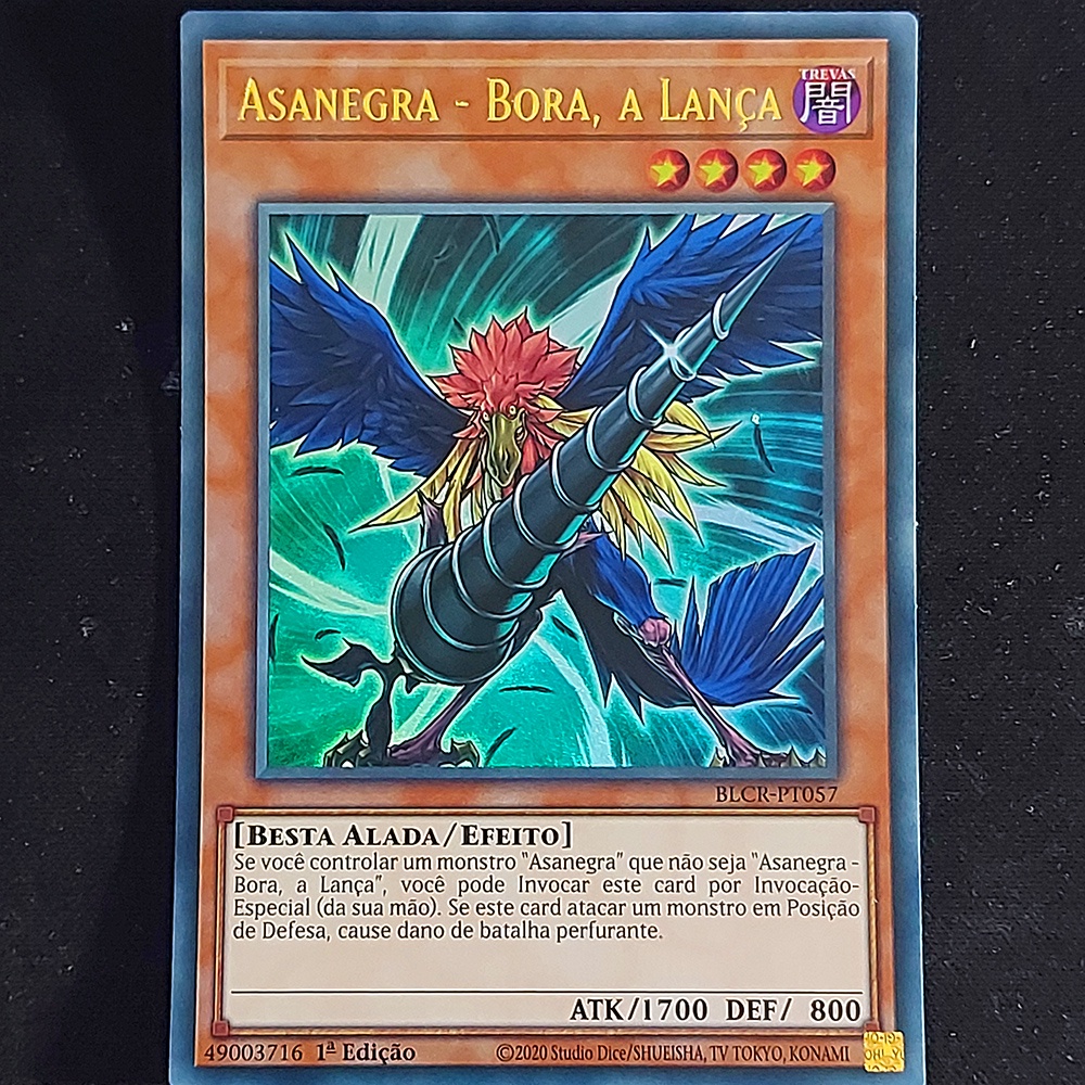 Asanegra - Bora, A Lança Ultra RARO BLCR Yugioh Original