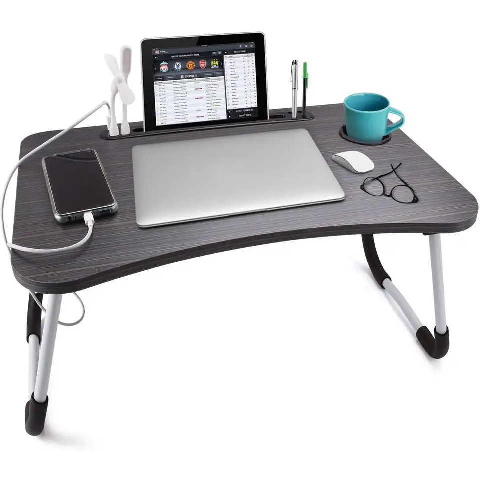 Mesa Notebook Dobrável E Portátil Para Cama E Sofá Home Office Estudo Café