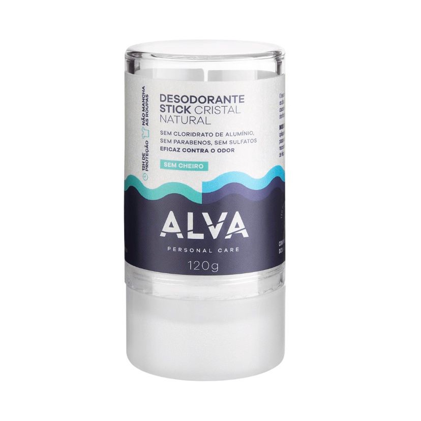 Desodorante Cristal Stick Kristall Sensitive Alva Mini Crystal Neutro Vegano Pedra Importado Sem Aluminio