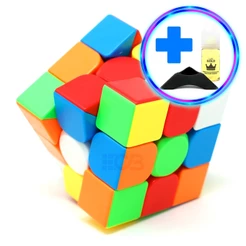 Kit Cubo Mágico 3x3 MoYu MeiLong 3C com Lube Gold e Base de Apoio