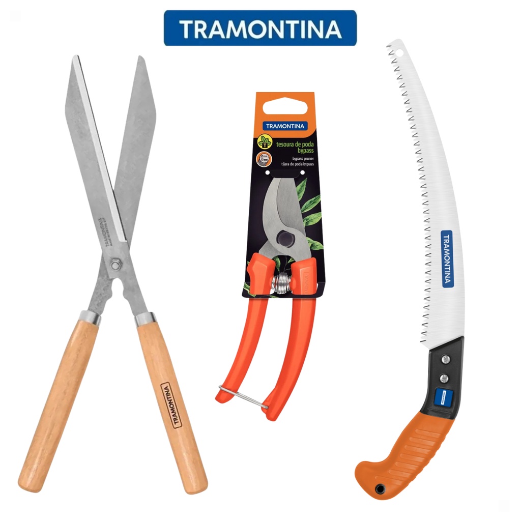 Serrote + Tesoura Cerca Viva + Tesoura De Poda P/ Jardinagem