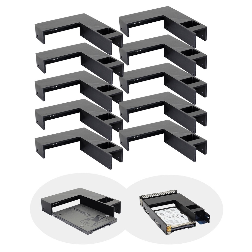 Kit 10 Adaptadores Gaveta Dell 3.5 / 2.5 Ssd Sas Sata HD