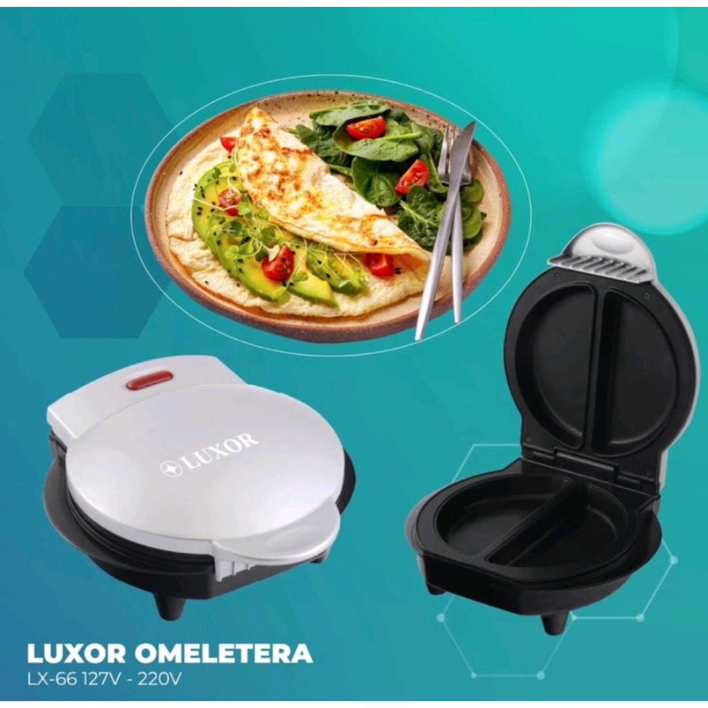 Omeleteira elétrica semiprofissional luxor lx-66 850 W antiaderente lançamento