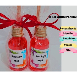 30 Mini Aromatizadores Lembrancinhas Com Personalização Aproximadamente 35 ml em Oferta na Shopee