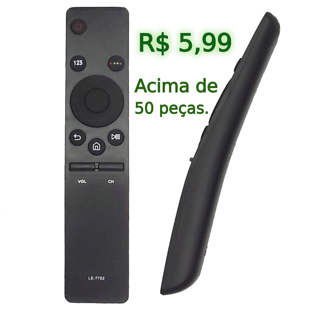 Kit 50 - Controle Remoto TV Samsung Smart LED 4K - Compatível
