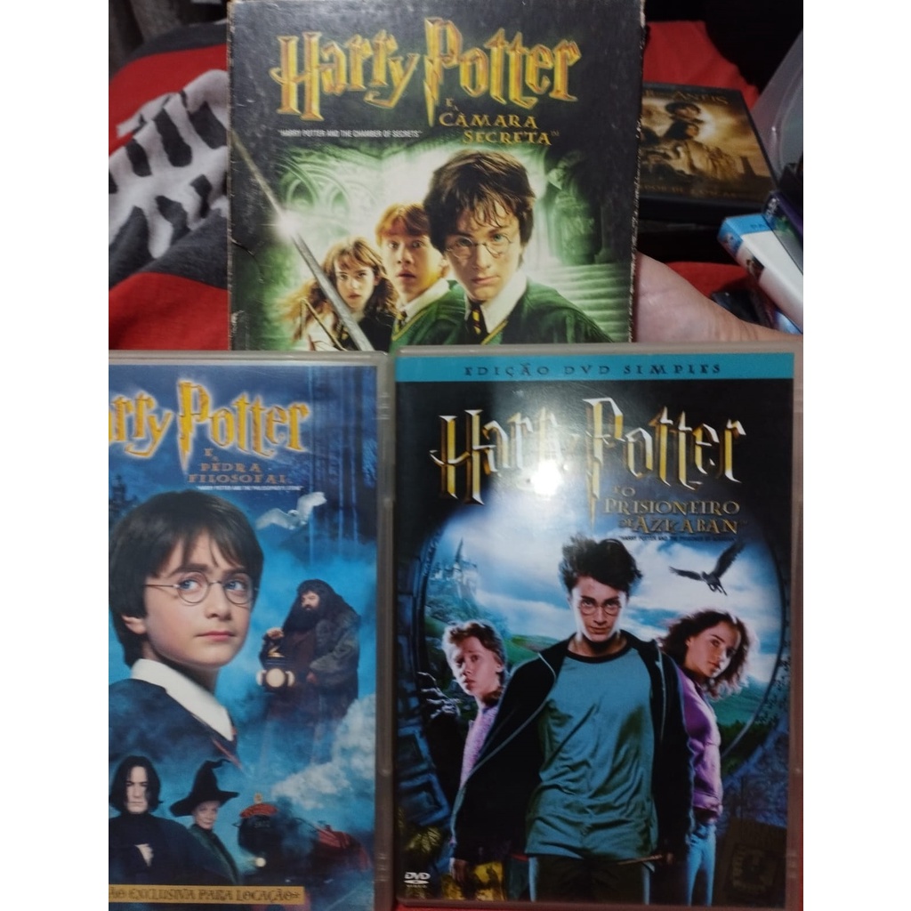 Harry Potter Filmes em DVD /e a pedra filosofal/e a camara secreta/e o prisioneiro de Azkaban