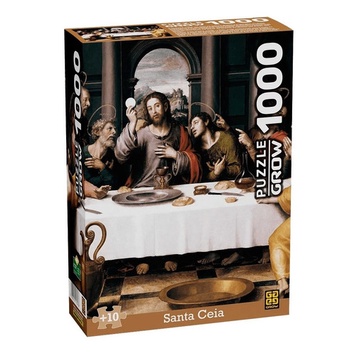 Quebra Cabeça de 1000 Peças Santa Ceia - Grow 1393 em Oferta na Shopee