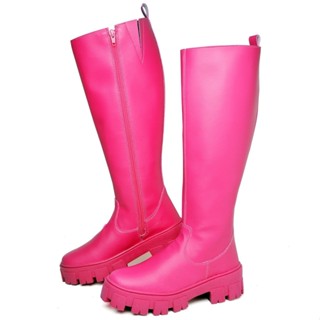 Bota Galocha Dubuy Feminino Cano Alto Rosa 1810FG