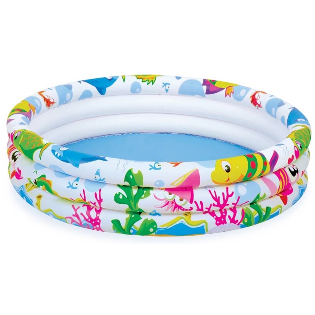 Piscina Infantil 3 Anéis 100L Inflável Para Bolinhas e Água 4 cm x 21 cm x 27 cm em Oferta na Shopee