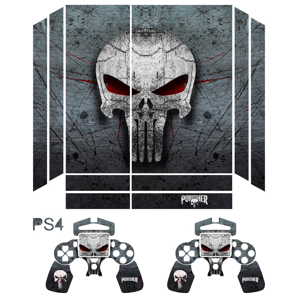 Skin para console Playstation 4  - PS4 Fat _ Justiceiro / Punisher