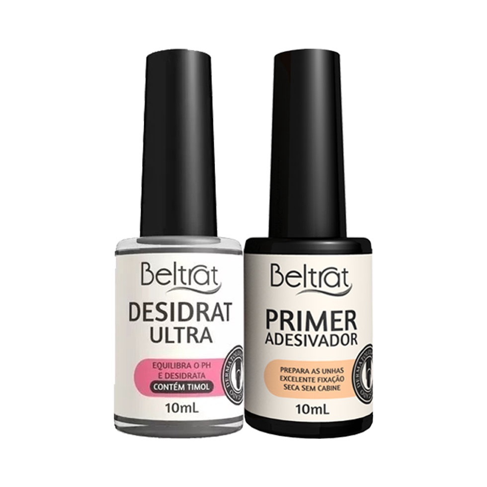 Kit Preparadores De Unha Beltrat - Primer Adesivador + Desidratador Ultra C/ Timol 10ml em Oferta na Shopee