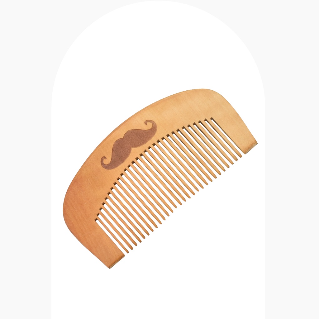 Pente De Madeira Alinhador Para Barba E Bigode Marco Boni Ref 1360