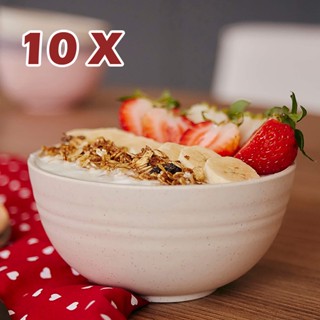 Bowl Bambu Ecológico Cumbuca Sobremesa Kit 10 Tigelas